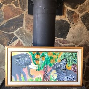 Orig acrylic painting with Gayel Childress frame